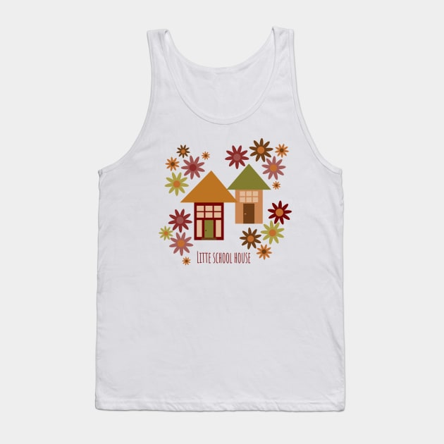 Little houses in an autumn forest, cottages and pine trees Tank Top by FrancesPoff